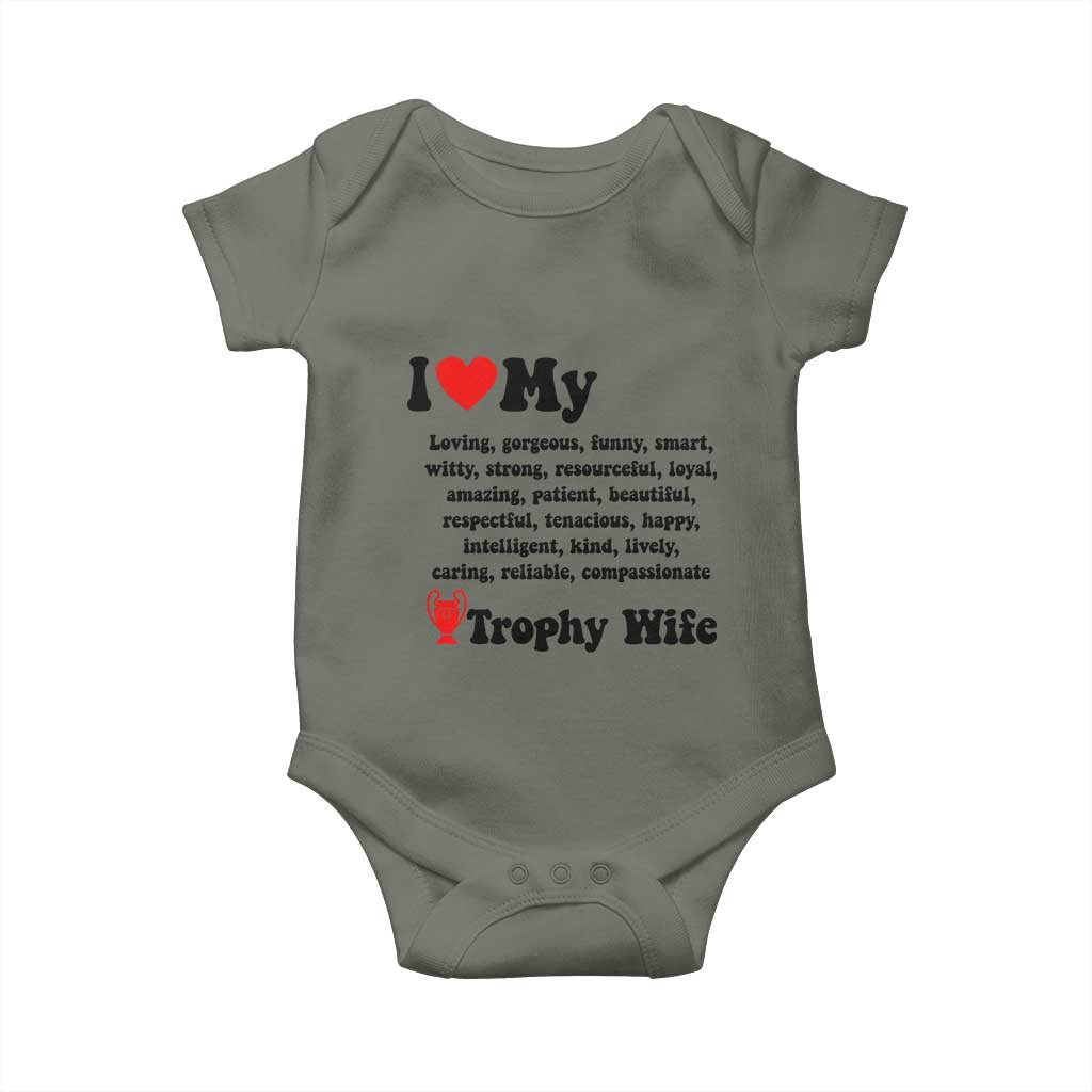 Funny Trophy Wife Quote Baby Onesie Loving Gorgeous Smart Wife Appreciation Gift