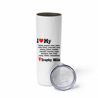 Funny Trophy Wife Quote Skinny Tumbler Loving Gorgeous Smart Wife Appreciation Gift