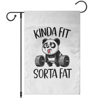 Funny Gym Panda Lover Garden Flag Kinda Fit Sorta Fat
