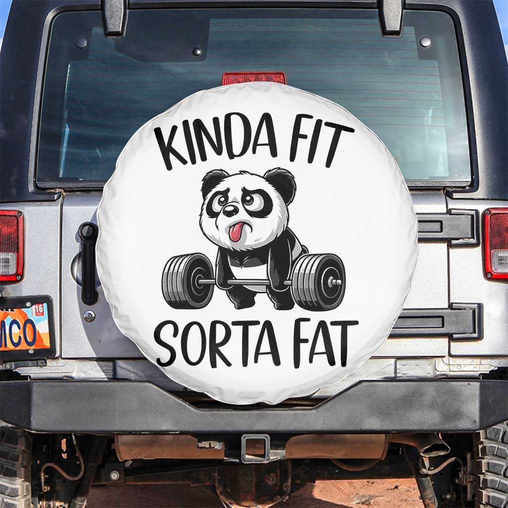 Funny Gym Panda Lover Spare Tire Cover Kinda Fit Sorta Fat