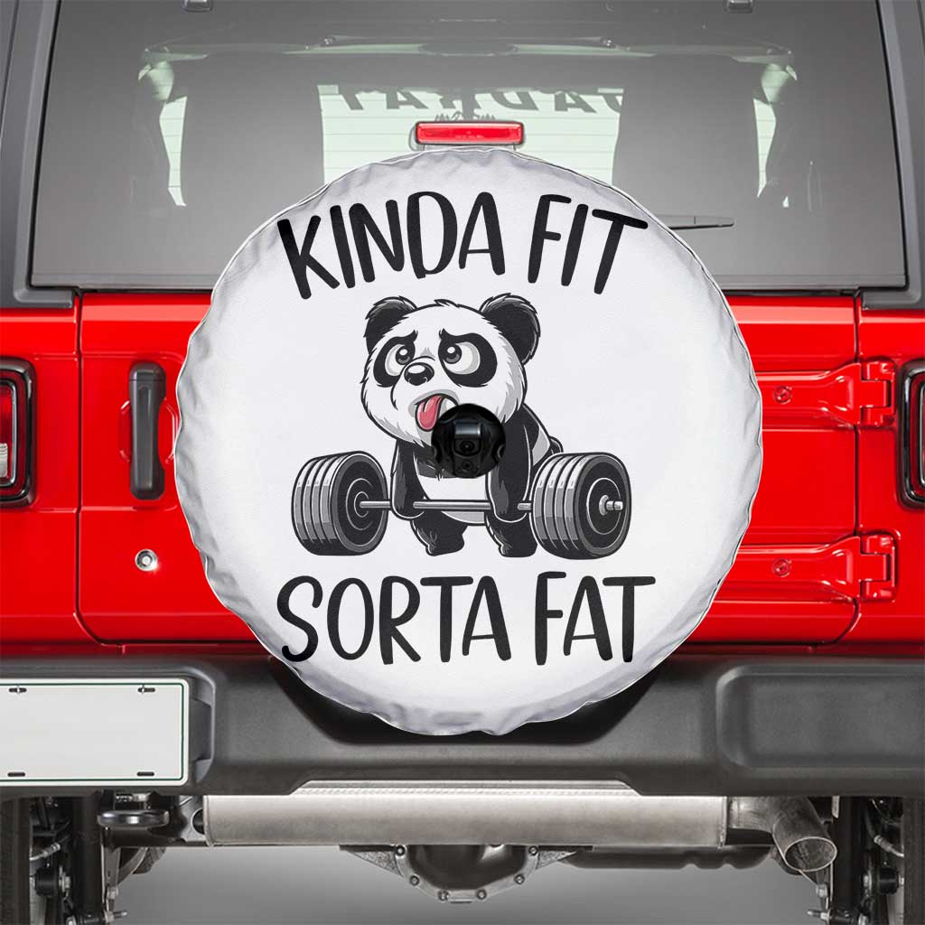 Funny Gym Panda Lover Spare Tire Cover Kinda Fit Sorta Fat