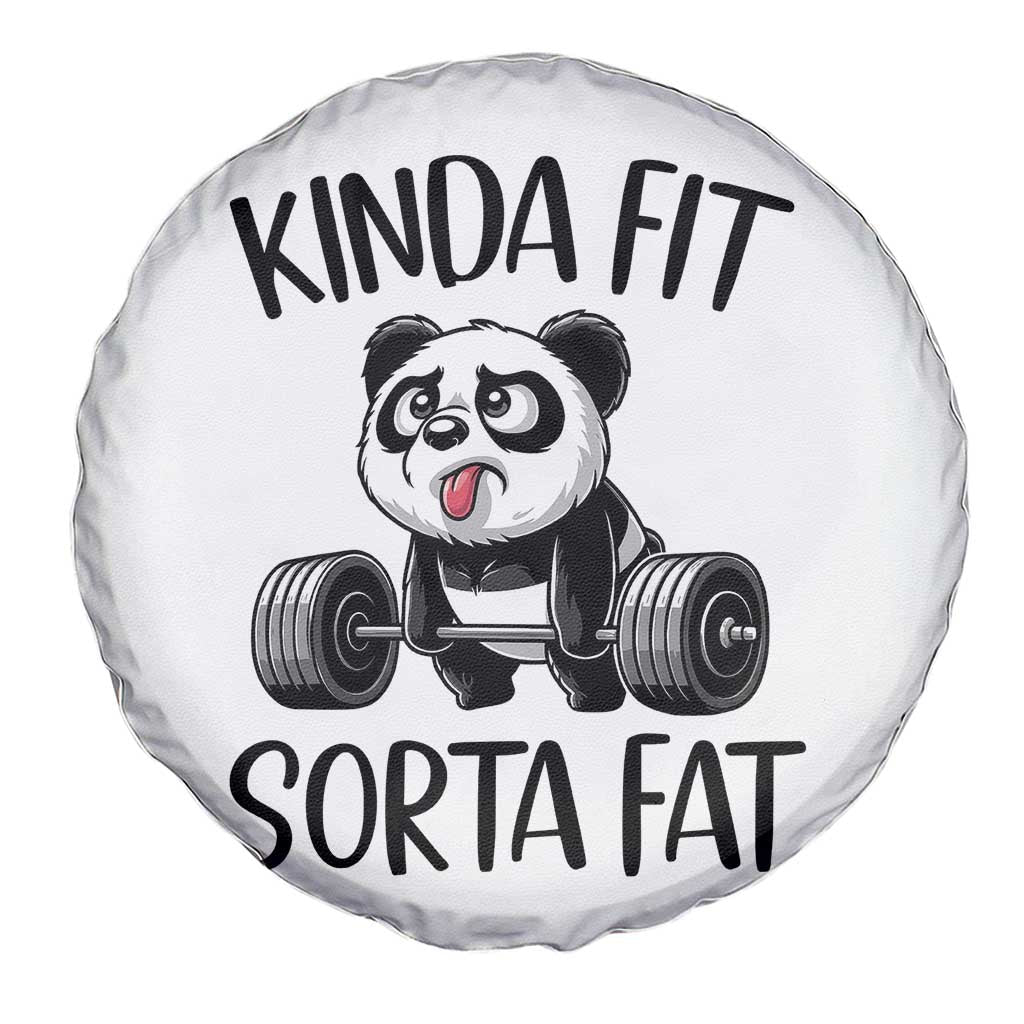 Funny Gym Panda Lover Spare Tire Cover Kinda Fit Sorta Fat