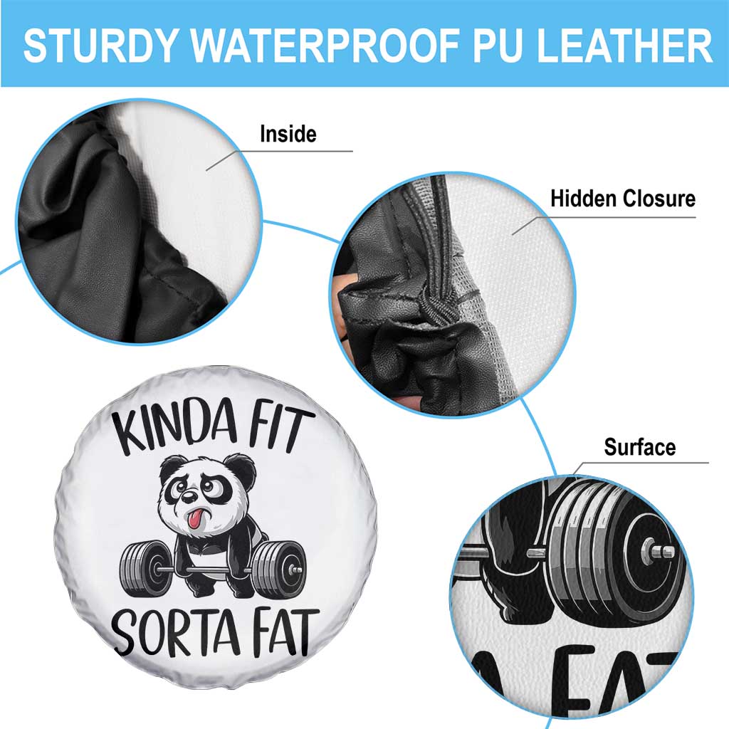 Funny Gym Panda Lover Spare Tire Cover Kinda Fit Sorta Fat