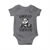 Funny Gym Panda Lover Baby Onesie Kinda Fit Sorta Fat