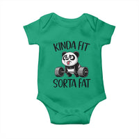Funny Gym Panda Lover Baby Onesie Kinda Fit Sorta Fat