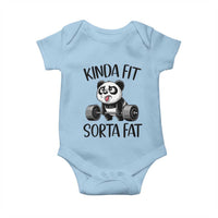 Funny Gym Panda Lover Baby Onesie Kinda Fit Sorta Fat
