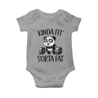 Funny Gym Panda Lover Baby Onesie Kinda Fit Sorta Fat