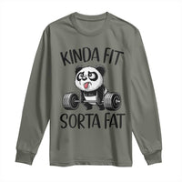 Funny Gym Panda Lover Long Sleeve Shirt Kinda Fit Sorta Fat