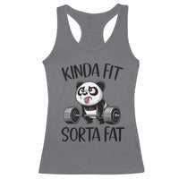 Funny Gym Panda Lover Racerback Tank Top Kinda Fit Sorta Fat