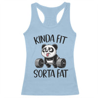 Funny Gym Panda Lover Racerback Tank Top Kinda Fit Sorta Fat