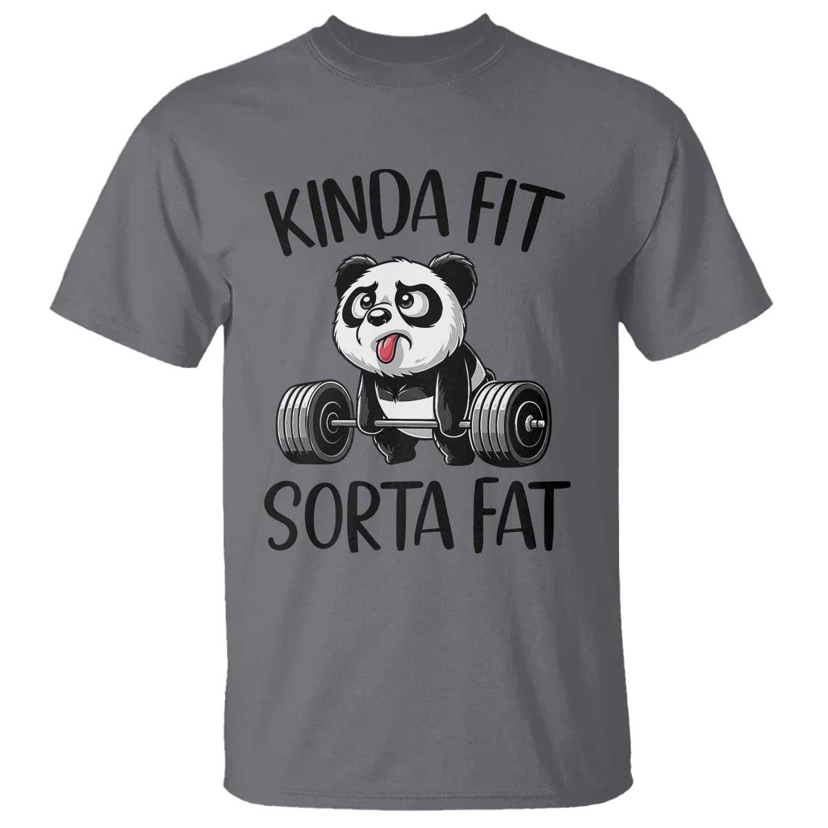 Funny Gym Panda Lover T Shirt Kinda Fit Sorta Fat