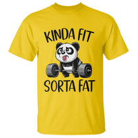 Funny Gym Panda Lover T Shirt Kinda Fit Sorta Fat