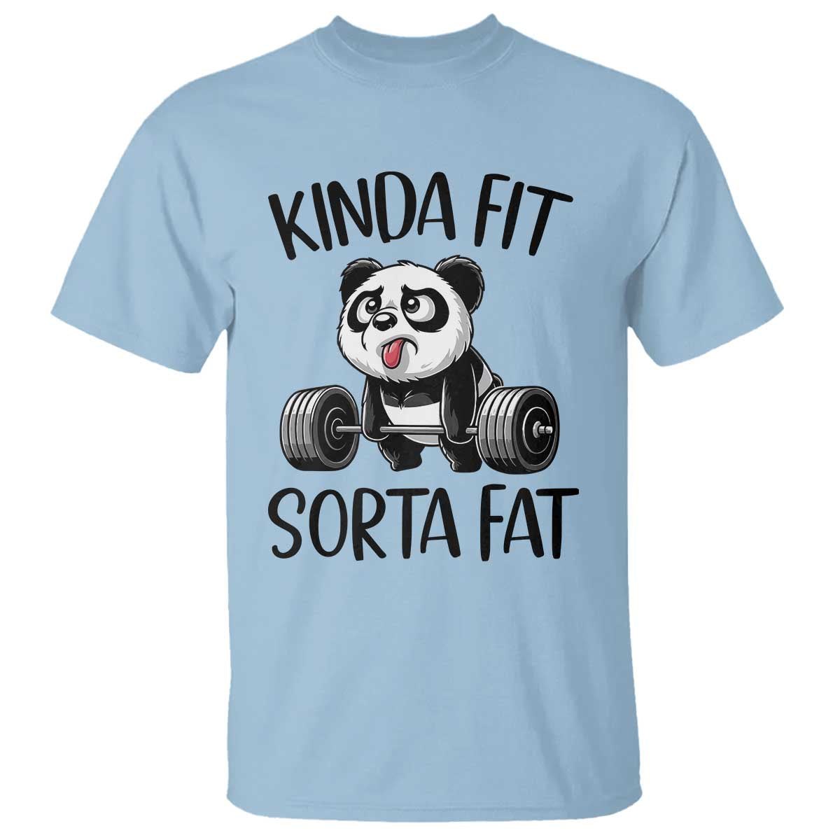 Funny Gym Panda Lover T Shirt Kinda Fit Sorta Fat