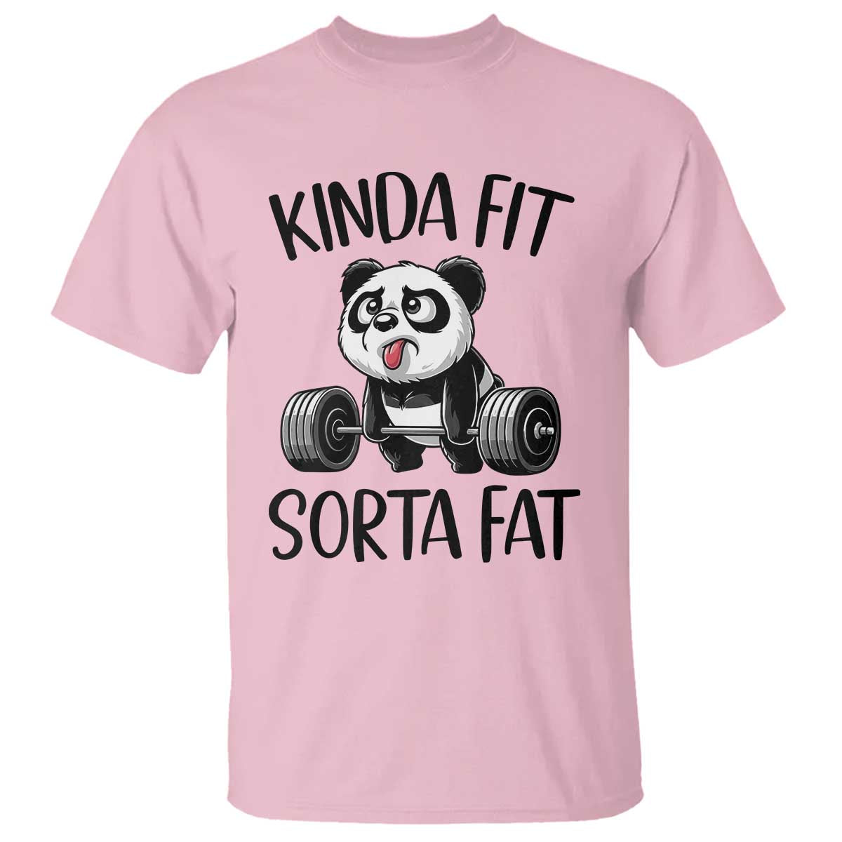 Funny Gym Panda Lover T Shirt Kinda Fit Sorta Fat