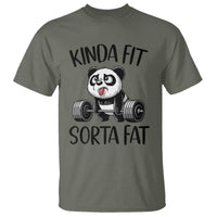 Funny Gym Panda Lover T Shirt Kinda Fit Sorta Fat