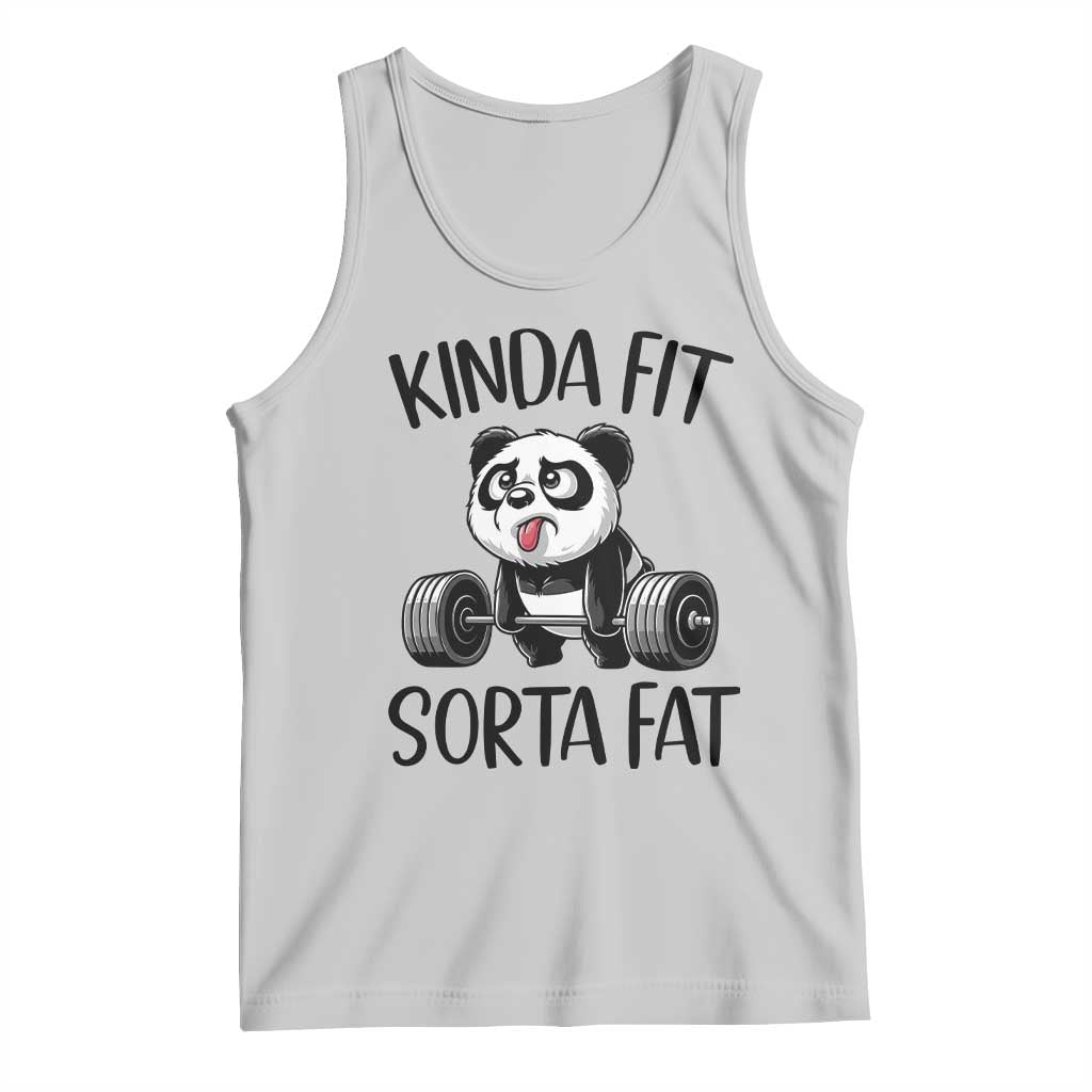 Funny Gym Panda Lover Tank Top Kinda Fit Sorta Fat