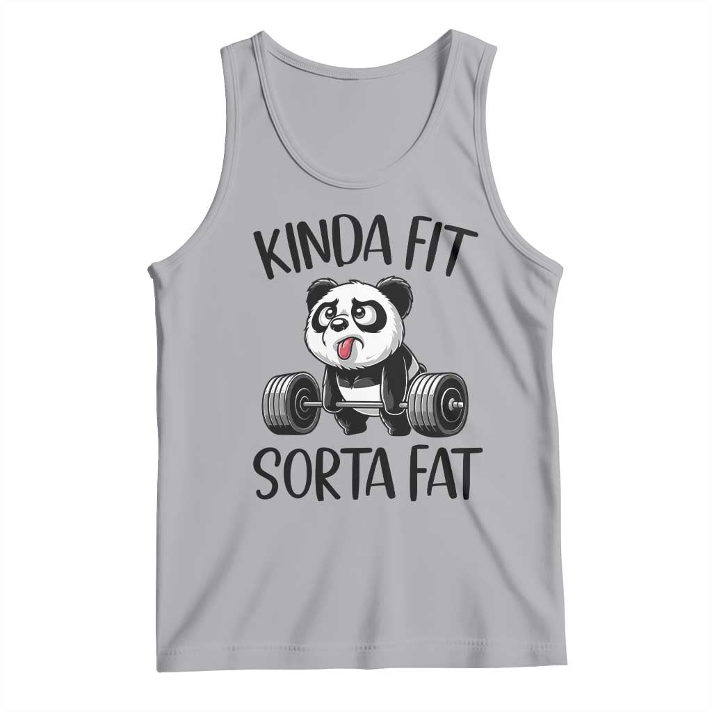 Funny Gym Panda Lover Tank Top Kinda Fit Sorta Fat