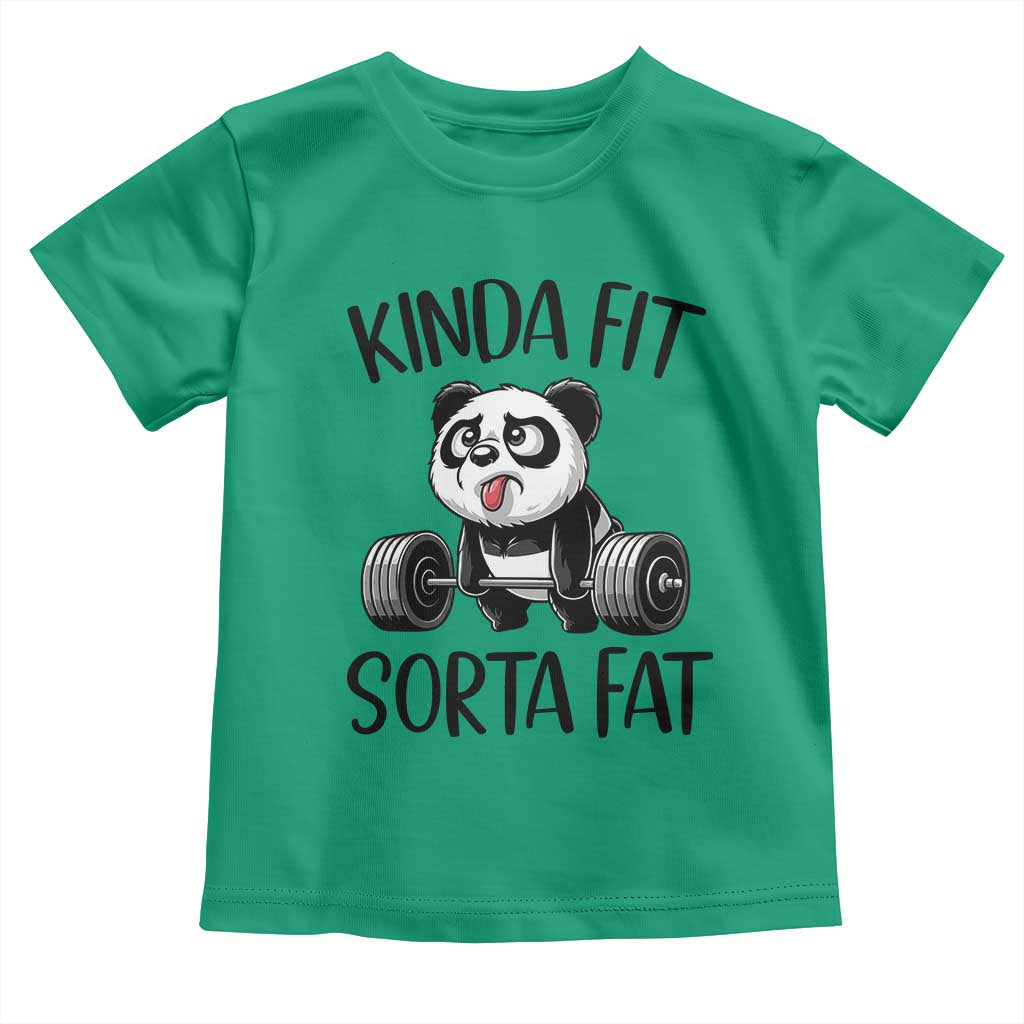 Funny Gym Panda Lover Toddler T Shirt Kinda Fit Sorta Fat