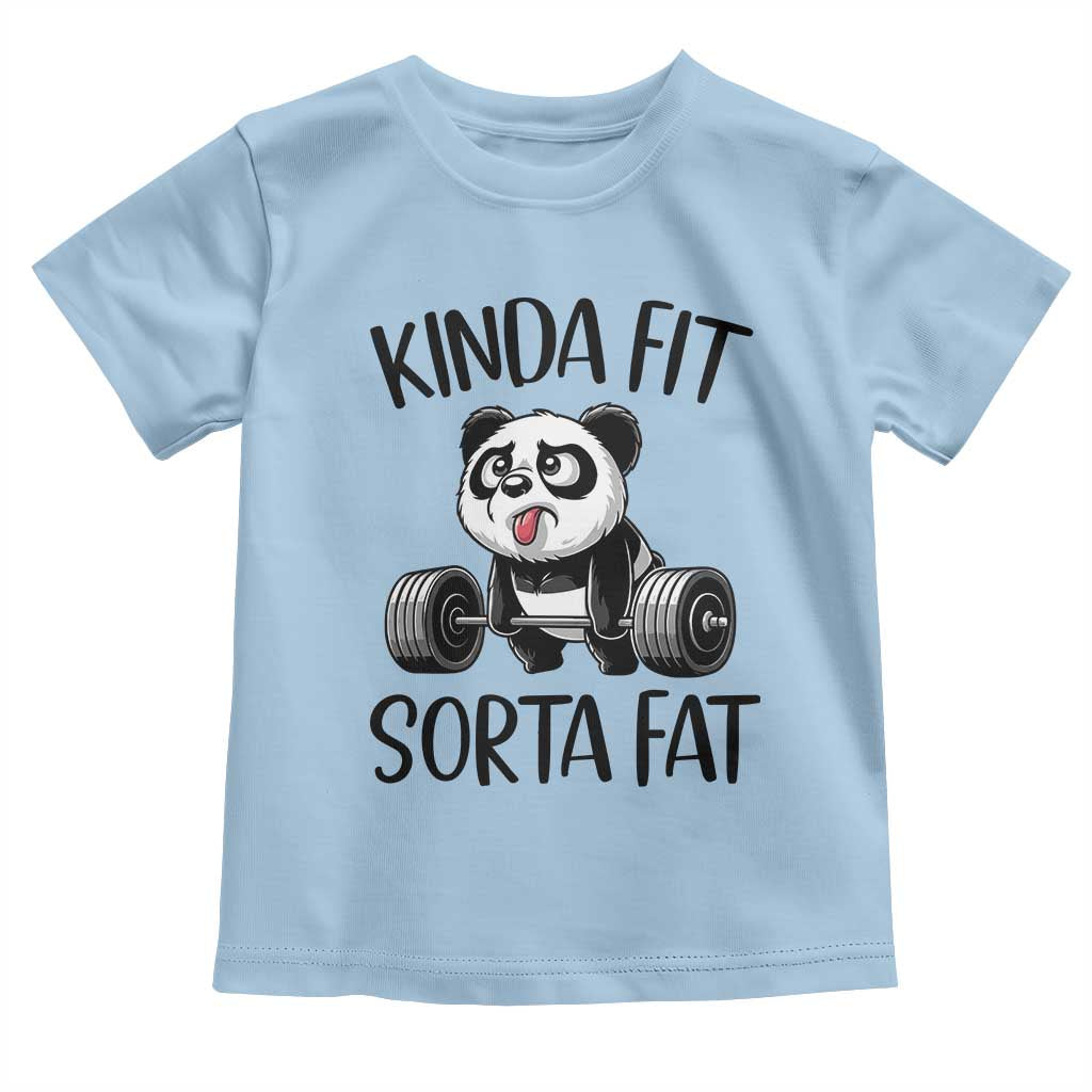 Funny Gym Panda Lover Toddler T Shirt Kinda Fit Sorta Fat