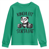 Funny Gym Panda Lover Youth Sweatshirt Kinda Fit Sorta Fat