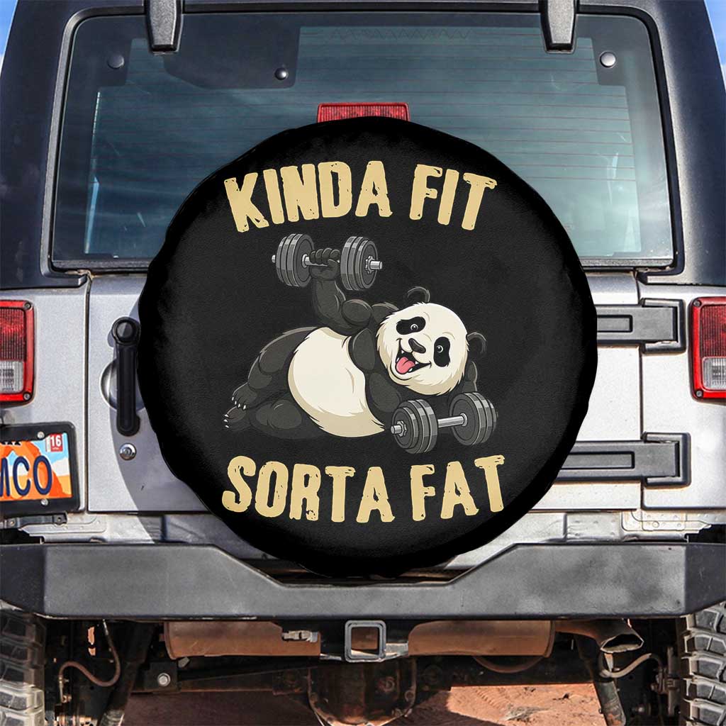 Funny Panda Weightlifting Workout Spare Tire Cover Kinda Fit Sorta Fat