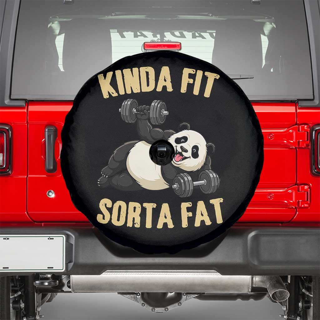 Funny Panda Weightlifting Workout Spare Tire Cover Kinda Fit Sorta Fat