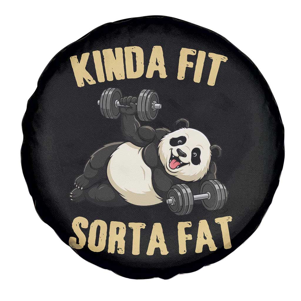 Funny Panda Weightlifting Workout Spare Tire Cover Kinda Fit Sorta Fat