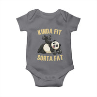Funny Panda Weightlifting Workout Baby Onesie Kinda Fit Sorta Fat