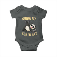 Funny Panda Weightlifting Workout Baby Onesie Kinda Fit Sorta Fat