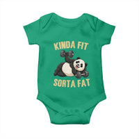 Funny Panda Weightlifting Workout Baby Onesie Kinda Fit Sorta Fat