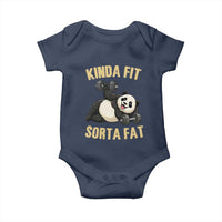 Funny Panda Weightlifting Workout Baby Onesie Kinda Fit Sorta Fat