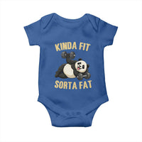 Funny Panda Weightlifting Workout Baby Onesie Kinda Fit Sorta Fat