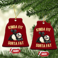 Funny Panda Weightlifting Workout Ceramic Ornament Kinda Fit Sorta Fat