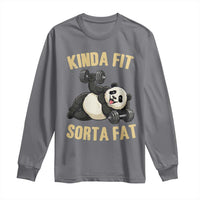 Funny Panda Weightlifting Workout Long Sleeve Shirt Kinda Fit Sorta Fat