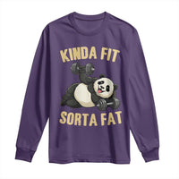 Funny Panda Weightlifting Workout Long Sleeve Shirt Kinda Fit Sorta Fat