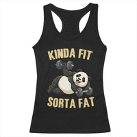 Funny Panda Weightlifting Workout Racerback Tank Top Kinda Fit Sorta Fat