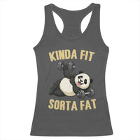 Funny Panda Weightlifting Workout Racerback Tank Top Kinda Fit Sorta Fat