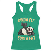 Funny Panda Weightlifting Workout Racerback Tank Top Kinda Fit Sorta Fat