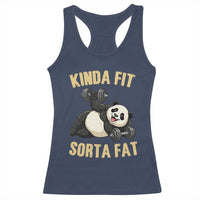 Funny Panda Weightlifting Workout Racerback Tank Top Kinda Fit Sorta Fat