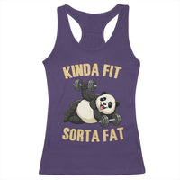 Funny Panda Weightlifting Workout Racerback Tank Top Kinda Fit Sorta Fat