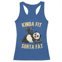 Funny Panda Weightlifting Workout Racerback Tank Top Kinda Fit Sorta Fat