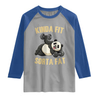 Funny Panda Weightlifting Workout Raglan Shirt Kinda Fit Sorta Fat
