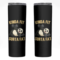 Funny Panda Weightlifting Workout Skinny Tumbler Kinda Fit Sorta Fat
