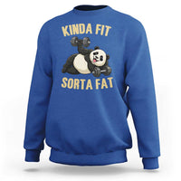 Funny Panda Weightlifting Workout Sweatshirt Kinda Fit Sorta Fat