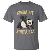 Funny Panda Weightlifting Workout T Shirt Kinda Fit Sorta Fat