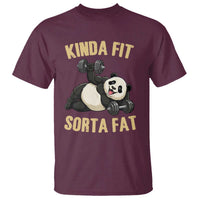 Funny Panda Weightlifting Workout T Shirt Kinda Fit Sorta Fat
