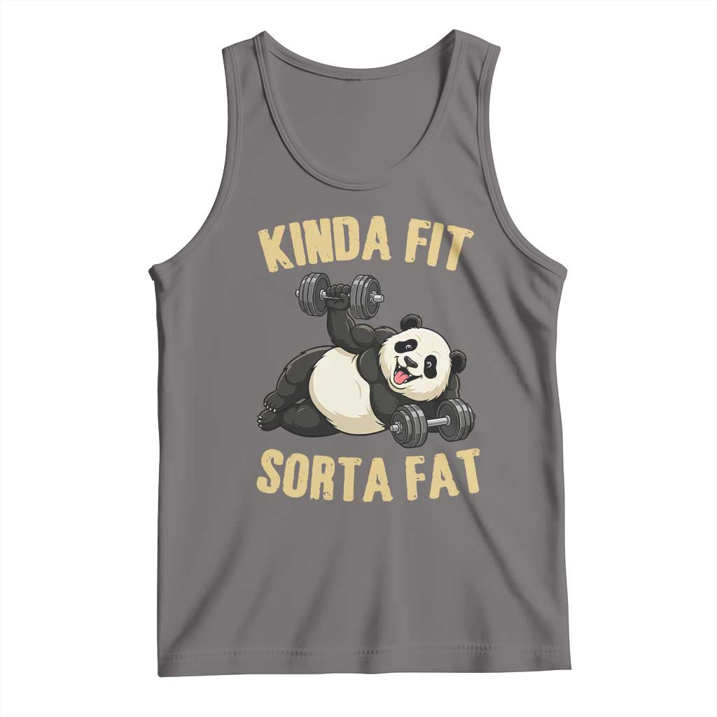 Funny Panda Weightlifting Workout Tank Top Kinda Fit Sorta Fat