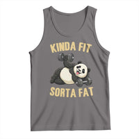 Funny Panda Weightlifting Workout Tank Top Kinda Fit Sorta Fat