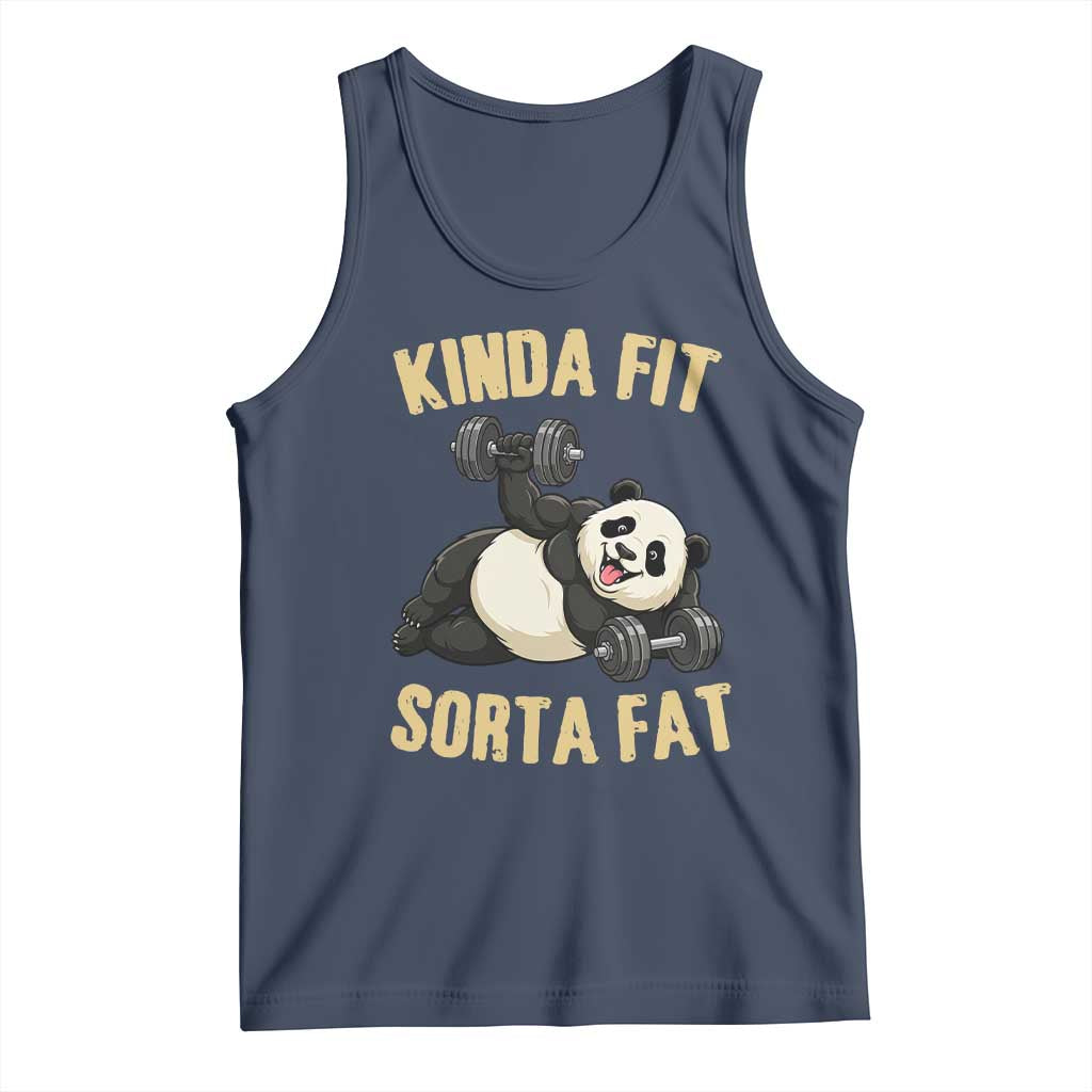 Funny Panda Weightlifting Workout Tank Top Kinda Fit Sorta Fat