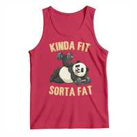Funny Panda Weightlifting Workout Tank Top Kinda Fit Sorta Fat